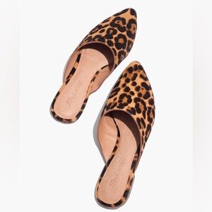 Madewell The Remi Mule in Leopard Calf Hair Size 9.5
